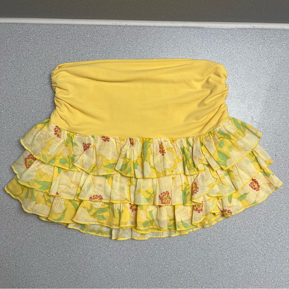Vintage Y2K Abercrombie & Fitch 2000s Ruffle Layered Mini Micro Skirt